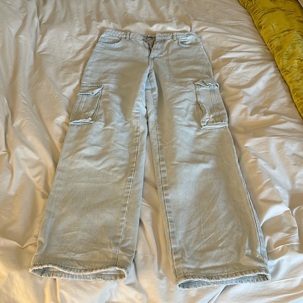 Light blue Zara cargo Jean